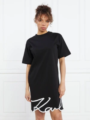 Karl Lagerfeld Sukienka karl signature hem dress czarny