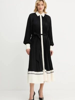 Karl Lagerfeld sukienka kolor czarny midi oversize A4W13047