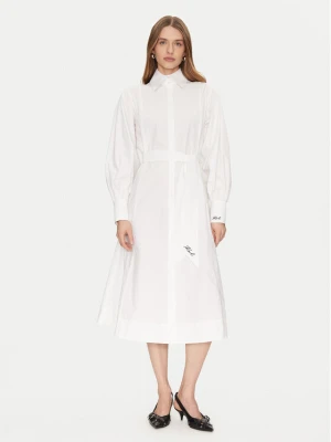 KARL LAGERFELD Sukienka koszulowa A1W13018 Biały Regular Fit