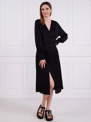 Karl Lagerfeld Sukienka logo jacquard