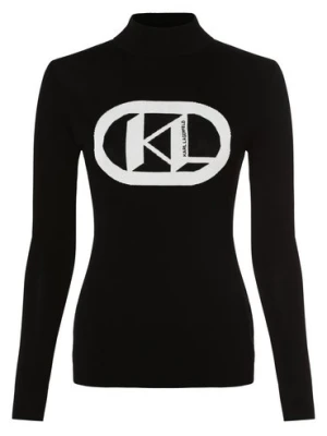 KARL LAGERFELD Sweter damski Kobiety wiskoza czarny,