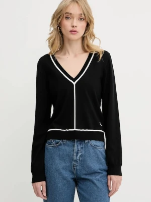 Zdjęcie produktu Karl Lagerfeld sweter damski kolor czarny lekki A3W18023