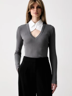 Karl Lagerfeld sweter damski z wiskozą