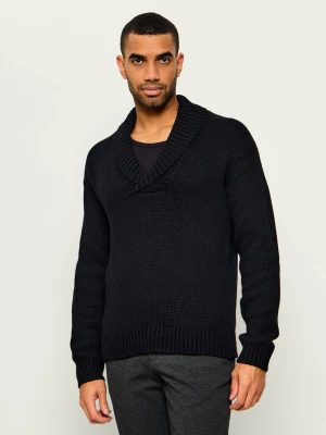 Karl Lagerfeld Sweter | Regular Fit | z dodatkiem wełny czarny