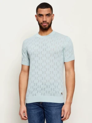 Karl Lagerfeld Sweter | Slim Fit błękitny