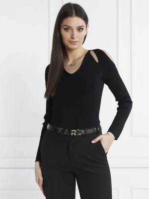 Karl Lagerfeld Sweter | Slim Fit czarny