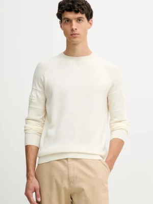 Karl Lagerfeld sweter wełniany męski kolor beżowy lekki 554399.655012