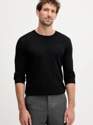 Karl Lagerfeld sweter wełniany męski kolor czarny lekki 553399.655000