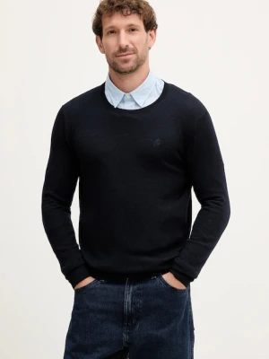 Karl Lagerfeld sweter wełniany męski kolor granatowy lekki 553399.655000