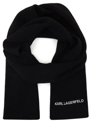 Karl Lagerfeld Szal k/essential logo | z dodatkiem wełny i kaszmiru