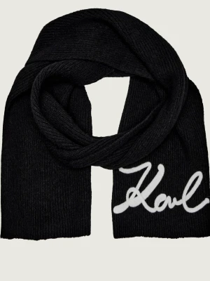 Karl Lagerfeld Szal K/signature | z dodatkiem wełny