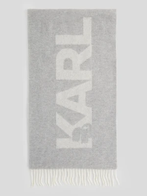 Karl Lagerfeld szalik damski kolor szary A3W33047