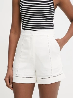 Karl Lagerfeld szorty damskie z dodatkiem lnu