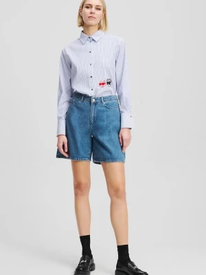 Karl Lagerfeld szorty jeansowe bawełniane IKON