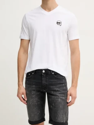 Karl Lagerfeld szorty jeansowe męskie kolor czarny 552832.265820