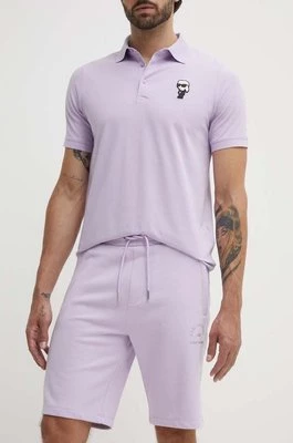 Karl Lagerfeld szorty męskie kolor fioletowy
