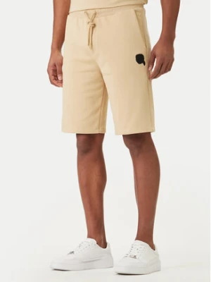 KARL LAGERFELD Szorty sportowe 705118 562900 Beżowy Loose Fit
