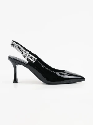 Karl Lagerfeld szpilki skórzane SIENNA kolor czarny KL32708A
