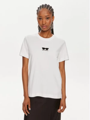 KARL LAGERFELD T-Shirt 245W1717 Biały Regular Fit