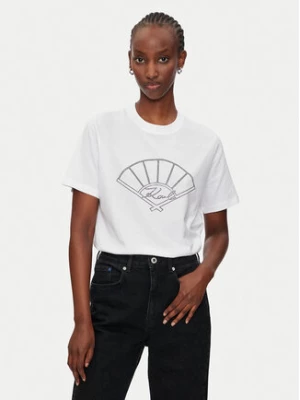 KARL LAGERFELD T-Shirt 246W1702 Biały Regular Fit