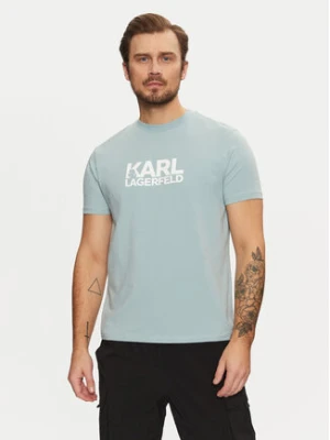 KARL LAGERFELD T-Shirt 755087 551235 Błękitny Regular Fit