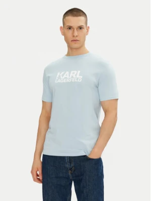 KARL LAGERFELD T-Shirt 755087 552235 Błękitny Regular Fit