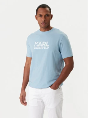 KARL LAGERFELD T-Shirt 755780 561235 Błękitny Regular Fit
