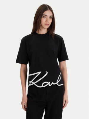 KARL LAGERFELD T-Shirt A1W17013 Czarny Relaxed Fit