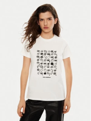 KARL LAGERFELD T-Shirt A1W17124 Biały Regular Fit