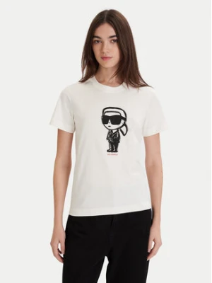 KARL LAGERFELD T-Shirt A1W17126 Écru Regular Fit