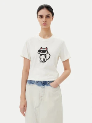 KARL LAGERFELD T-Shirt A1W17128 Écru Regular Fit