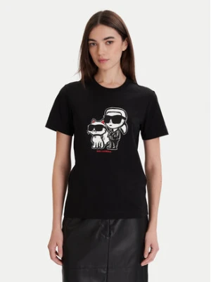 KARL LAGERFELD T-Shirt A1W17129 Czarny Regular Fit