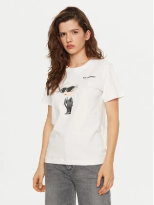 KARL LAGERFELD T-Shirt A1W17130 Biały Regular Fit