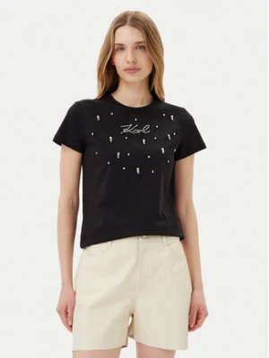 KARL LAGERFELD T-Shirt A2W17120 Czarny Regular Fit