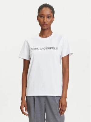 KARL LAGERFELD T-Shirt A3W17102 Biały Regular Fit