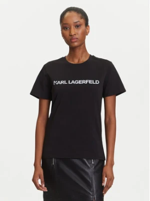 KARL LAGERFELD T-Shirt A3W17102 Czarny Regular Fit