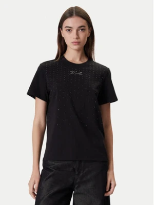 KARL LAGERFELD T-Shirt A4W17050 Czarny Regular Fit