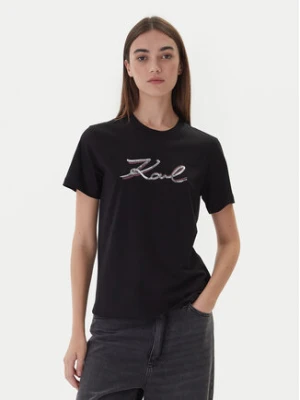KARL LAGERFELD T-Shirt A4W17052 Czarny Regular Fit