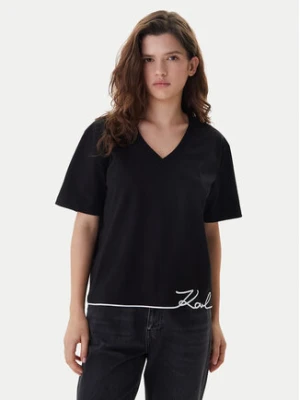 KARL LAGERFELD T-Shirt B1W17031 Czarny Relaxed Fit