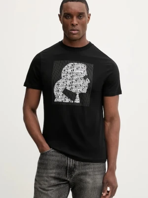 Karl Lagerfeld t-shirt bawełniany czarny