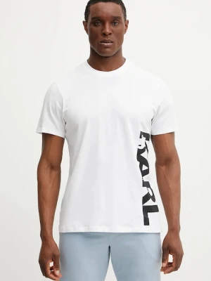 Karl Lagerfeld T-shirt męski bawełniany biały