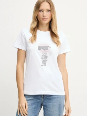 Karl Lagerfeld t-shirt bawełniany biały