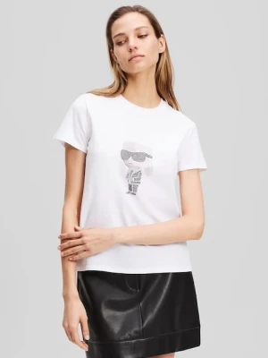 Karl Lagerfeld t-shirt bawełniany damski kolor biały A3W17076