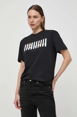 Karl Lagerfeld t-shirt bawełniany damski kolor czarny