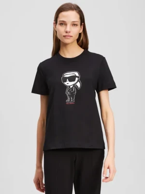 Karl Lagerfeld t-shirt bawełniany damski kolor czarny A1W17126