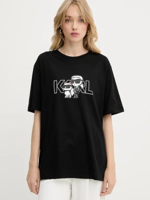 Karl Lagerfeld t-shirt bawełniany IKON