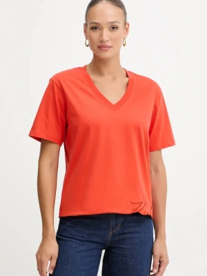 Karl Lagerfeld t-shirt bawełniany damski kolor pomarańczowy B1W17031