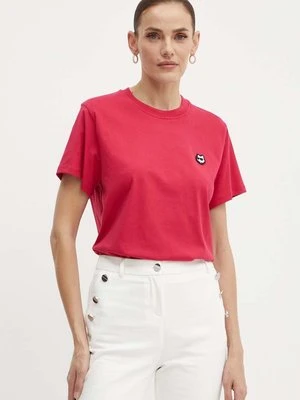 Karl Lagerfeld t-shirt bawełniany damski kolor różowy 245W1712