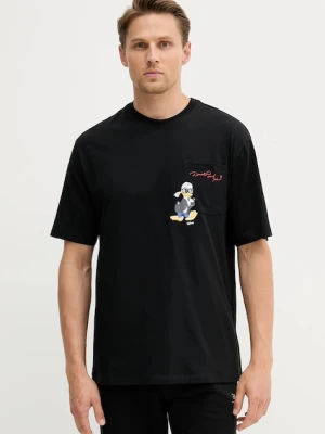 Karl Lagerfeld t-shirt bawełniany DISNEY męski kolor czarny z nadrukiem 553270.755097