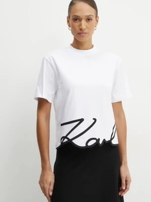 Karl Lagerfeld t-shirt bawełniany KARL SIGNATURE